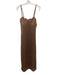 Dress to Size M Copper Acrylic & Polyester Sleeveless Metallic Knit Midi Dress Copper / M
