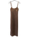 Dress to Size M Copper Acrylic & Polyester Sleeveless Metallic Knit Midi Dress Copper / M