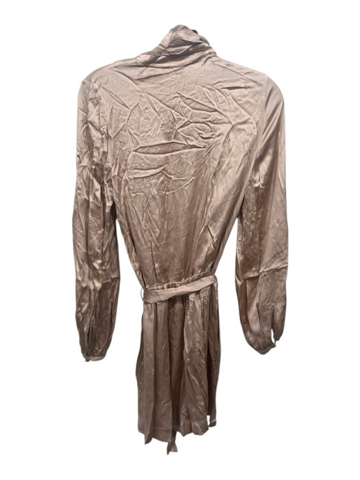 Zimmermann Size 1 / S Blush Pink Silk Long Sleeve Surplice Sash Included Romper Blush Pink / 1 / S