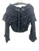 Loveshackfancy Size XS Navy, Pink & White Cotton & Silk Long Balloon Sleeve Top Navy, Pink & White / XS