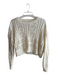 Altar'd State Size S White Polyester Knit Long Sleeve Round Neck Cut Out Sweater White / S