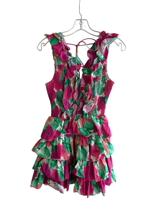 Love The Label Size Small Pink, Green & White Cotton Sleeveless Dress Pink, Green & White / Small