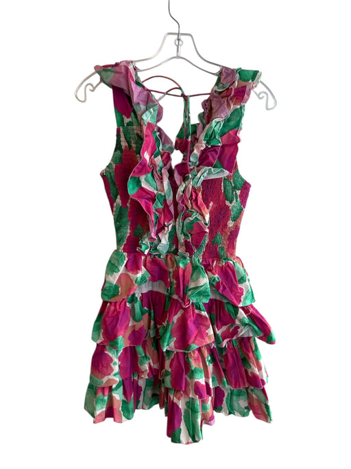 Love The Label Size Small Pink, Green & White Cotton Sleeveless Dress Pink, Green & White / Small