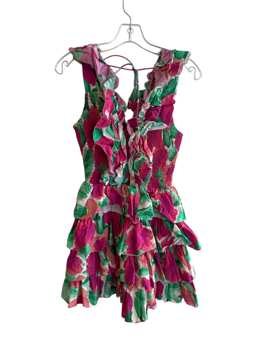 Love The Label Size Small Pink, Green & White Cotton Sleeveless Dress Pink, Green & White / Small