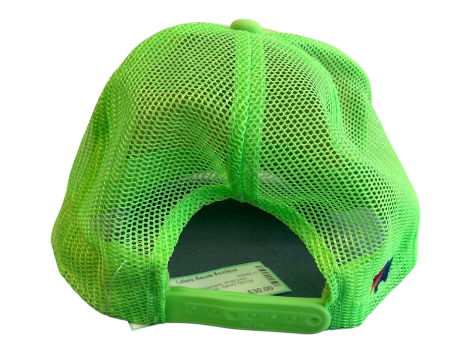 Aviator Nation Neon Green Neoprene Snap back Lightning Bolts Mesh Hat Neon Green / One Size