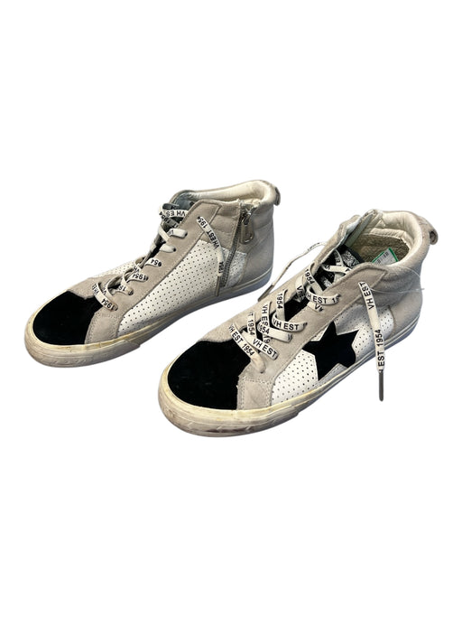 Vintage Havana Shoe Size 8.5 Black & White Leather Suede lace up High Top Shoes Black & White / 8.5
