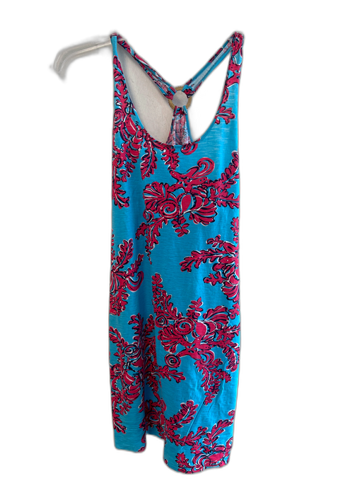 Lilly Pulitzer Size XS Blue & Red Cotton All Over Print Racerback Dress Blue & Red / XS