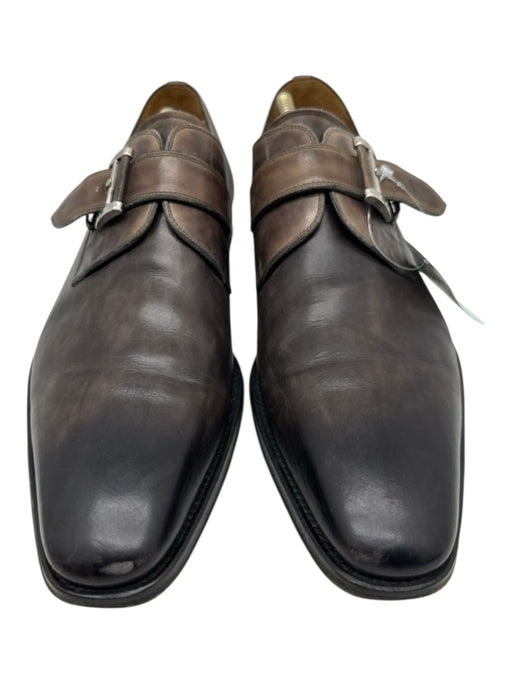 Magnanni Shoe Size 11 AS IS Black & Brown Leather Buckle Men's Shoes 11