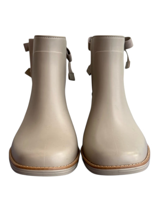 Bernardo Shoe Size 10 Beige & Pink Rubber Elastic Side Square Toe Boots Beige & Pink / 10