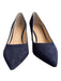 Marc Fisher Shoe Size 9 Navy Blue Suede Pointed Toe Block Heel Solid Heels Navy Blue / 9