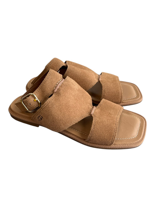 Ugg Shoe Size 8 Brown Leather Suede Open Square Toe Buckle Sandal Shoes Brown / 8