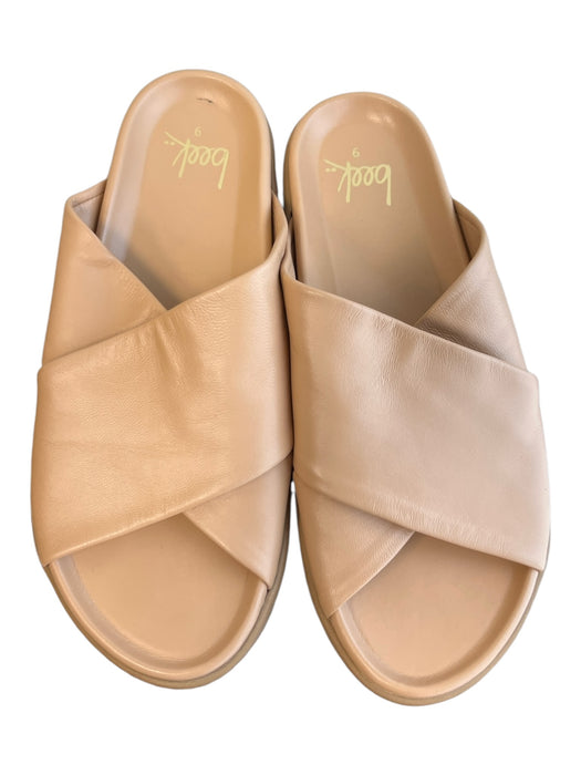 Beek Shoe Size 9 Beige Leather Upper Balance Man Made Cross Strap Slip On Shoes Beige / 9