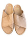 Beek Shoe Size 9 Beige Leather Upper Balance Man Made Cross Strap Slip On Shoes Beige / 9