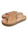 Beek Shoe Size 9 Beige Leather Upper Balance Man Made Cross Strap Slip On Shoes Beige / 9