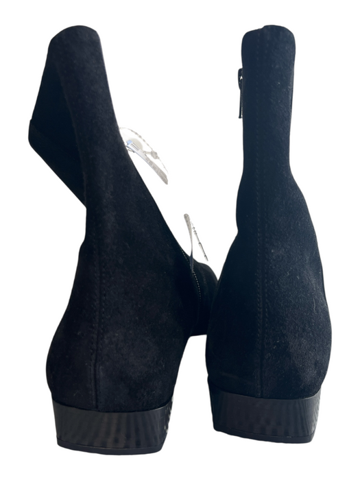 Vagabond Shoe Size 40 Black Suede Pointed Square Toe Side Zip Booties Black / 40