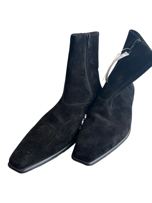 Vagabond Shoe Size 40 Black Suede Pointed Square Toe Side Zip Booties Black / 40