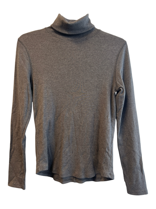 Elie Tahari Size Medium Brown Pima Cotton Ribbed Long Sleeve turtle neck Top Brown / Medium