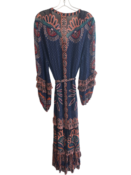 Farm Rio Size Medium Navy & Multi No Fabric Tag Abstract Print Pockets Dress Navy & Multi / Medium