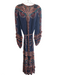 Farm Rio Size Medium Navy & Multi No Fabric Tag Abstract Print Pockets Dress Navy & Multi / Medium