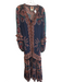 Farm Rio Size Medium Navy & Multi No Fabric Tag Abstract Print Pockets Dress Navy & Multi / Medium