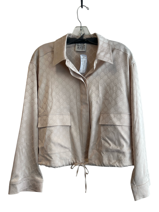 Scotch & Soda Size 36 Champagne Polyester Blend Front Button Tie at Waist Jacket Champagne / 36