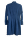 J Mclaughlin Size Small Dark denim Cotton Blend Half Zip High Collar Dress Dark denim / Small