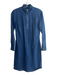 J Mclaughlin Size Small Dark denim Cotton Blend Half Zip High Collar Dress Dark denim / Small