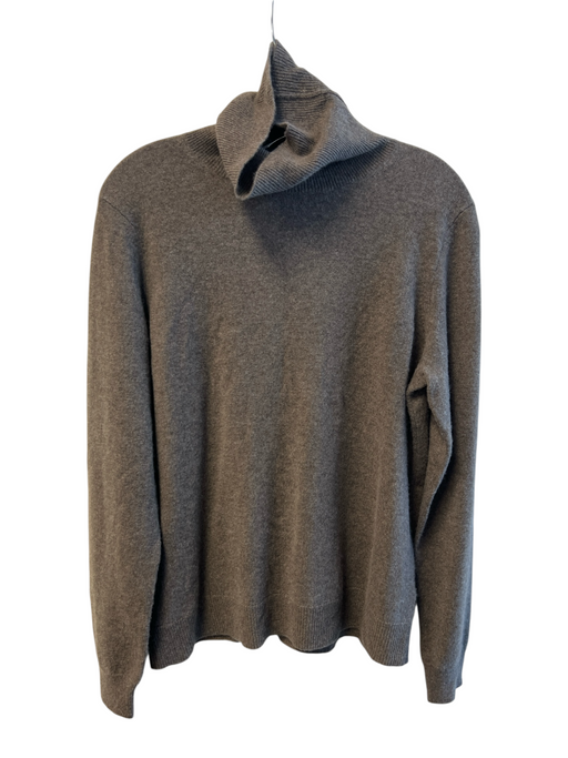 Orvis Size M Grey Cashmere Turtle Neck Long Sleeve Knit Solid Sweater Grey / M