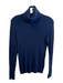 J. McLaughlin Size M Navy Cotton Blend Turtle Neck Long Sleeve Ribbed Sweater Navy / M