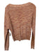 Free People Size S Orange Cotton Long Sleeve Knit Buttons Sweater Orange / S