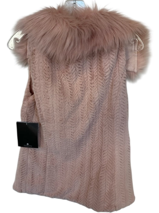 Marc New York Size XS Pink Faux Fur Full Zip GHW Vest Pink / XS