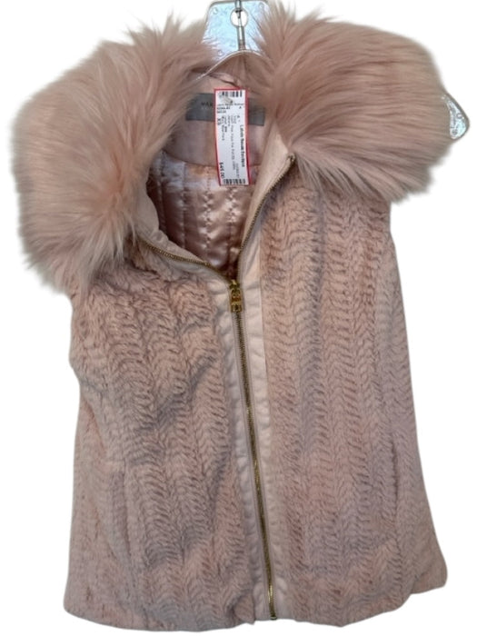 Marc New York Size XS Pink Faux Fur Full Zip GHW Vest Pink / XS