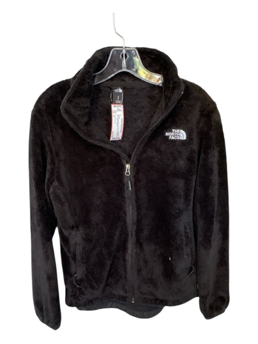 The North Face Size S Black Polyester Long Sleeve Fuzzy Full Zip Athletic Jacket Black / S