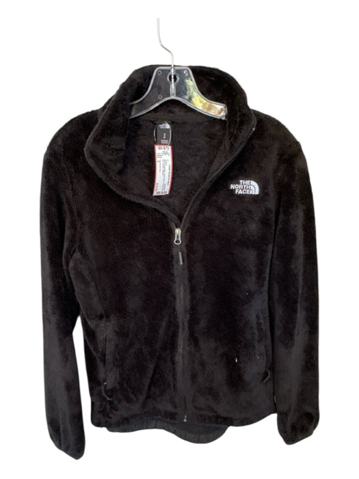 The North Face Size S Black Polyester Long Sleeve Fuzzy Full Zip Athletic Jacket Black / S