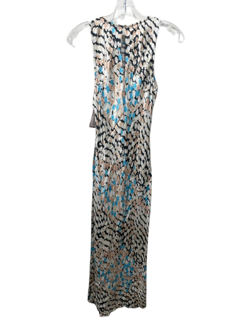 Rails Size XS Black, Beige & Blue Viscose Blend Sleeveless Abstract Print Dress Black, Beige & Blue / XS