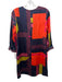 See By Chloe Size 4 Black, Orange & Multi Print Silk Geometric Print Mini Dress Black, Orange & Multi Print / 4