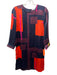 See By Chloe Size 4 Black, Orange & Multi Print Silk Geometric Print Mini Dress Black, Orange & Multi Print / 4