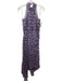 Veronica Beard Size 2 Purple & Multi Silk Abstract Floral Sleeveless Dress Purple & Multi / 2