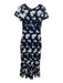Shoshanna Midnight Size 6 Navy Blue & White Polyester Floral Lace Overlay Dress Navy Blue & White / 6
