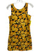 Totem Size 1/S Yellow & Black Print Cotton Blend Floral Abstract Dress Yellow & Black Print / 1/S
