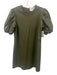 Hyacinth House Size XS Olive Green Faux Leather Polyester shift Back Zip Dress Olive Green / XS