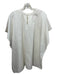 7115 by Szeki Size XS Off White COTTON & LINEN Cap Sleeve Round Neck Tunic Top Off White / XS