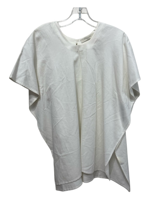 7115 by Szeki Size XS Off White COTTON & LINEN Cap Sleeve Round Neck Tunic Top Off White / XS
