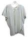 7115 by Szeki Size XS Off White COTTON & LINEN Cap Sleeve Round Neck Tunic Top Off White / XS
