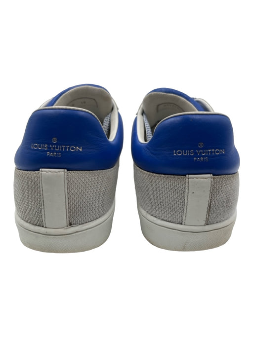 Louis Vuitton Shoe Size 10 AS IS White & Blue Leather Solid Sneaker Men's Shoes 10