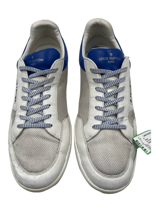 Louis Vuitton Shoe Size 10 AS IS White & Blue Leather Solid Sneaker Men's Shoes 10
