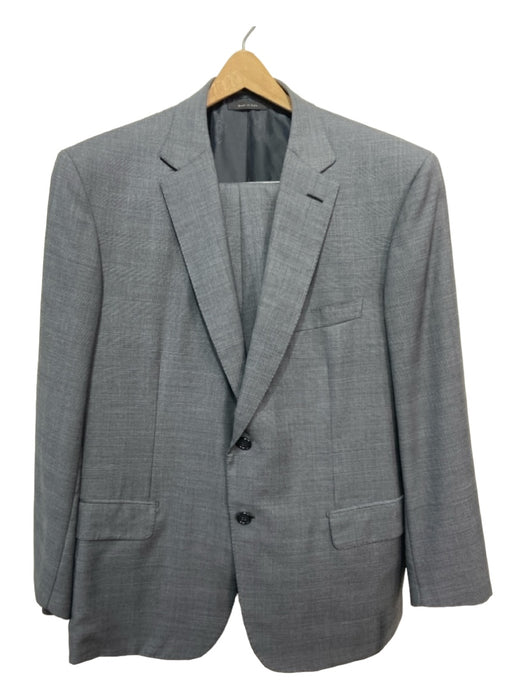 Brioni Gray Wool Plaid Men's Suit 54