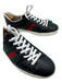 Gucci Shoe Size 10 Black Leather Guccissima Sneaker Men's Shoes Black / 10
