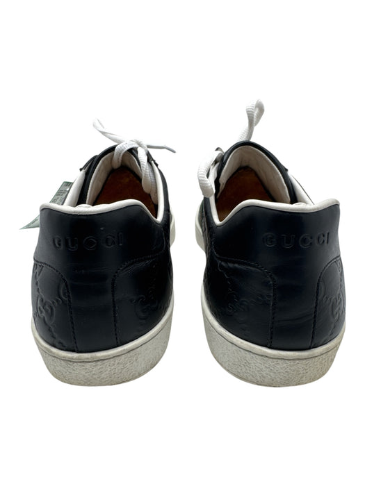 Gucci Shoe Size 10 Black Leather Guccissima Sneaker Men's Shoes Black / 10