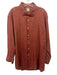 Giangi Size XL Red Linen Solid Button Up Spread Collar Men's Long Sleeve Shirt Red / XL